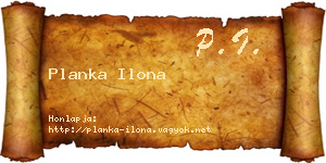 Planka Ilona névjegykártya